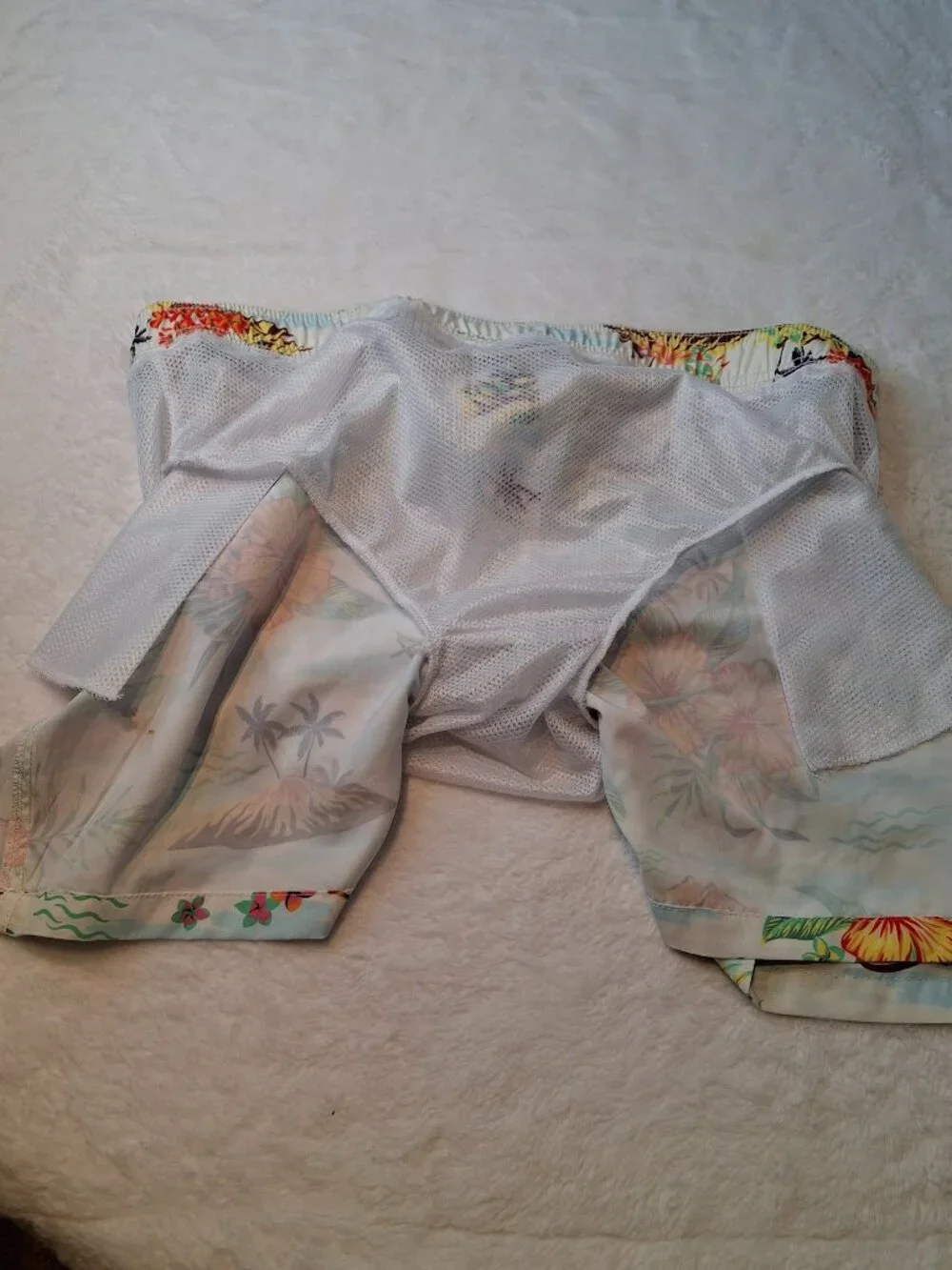 Fresh Prints of Bel-Air Mens Hawaiian Swim Trunks Sz XL Tropical Novelty Print